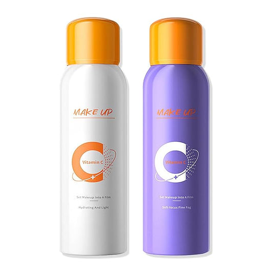 2PCS Makeup Setting Spray for Face,Waterproof Setting Spray for Makeup,Long Lasting Oil Control Finishing Holding Face Mist,Refreshing Hydrating Glossy and Matte Fixing Facial Mist Make Up Set A1