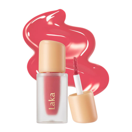 Laka Fruity Glam Lip Tint Mini, Glowing Lip Stain with Wide Color Spectrum, Hydrating & Lightweight Texture, Long-Lasting Bold Stain, Non-Sticky, Vegan, K-Beauty (#109 Fresh)