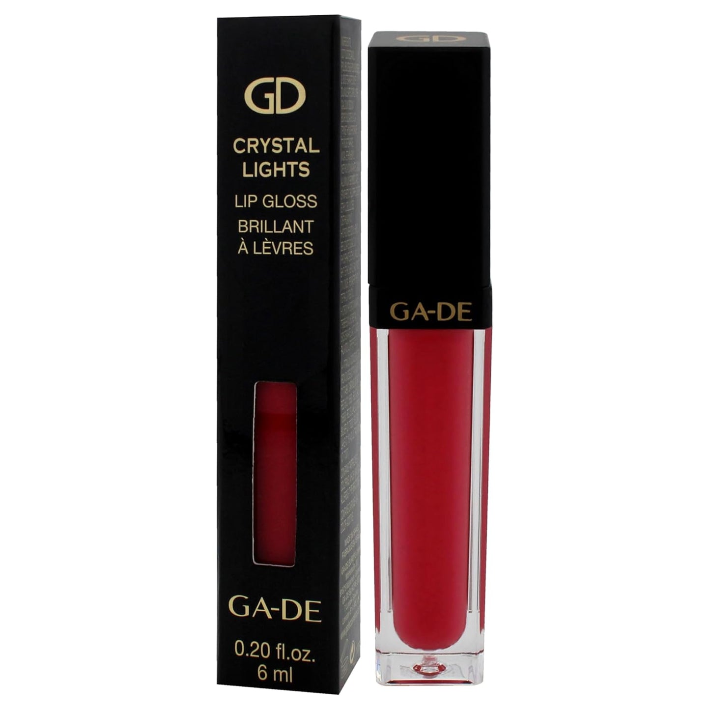 GA-DE Crystal Lights Lip Gloss, 821 - Enriched with Light-Reflecting Crystal Pearls - Smooth Silky, Rich Color - Moisturizes and Adds Shine - 0.2 oz