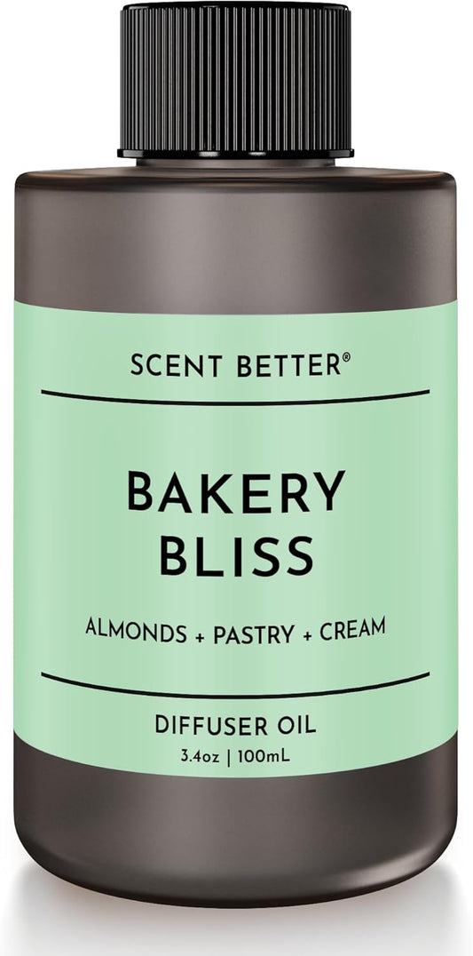 Scent Better Bakery Bliss Aroma Essential Oil Blend: an Aromatherapy Blend of Almond, Cherries, and a hint of Pistachio with for Ultrasonic Diffusers & Nebulizers (3.3 Fl Oz, 100 mL)