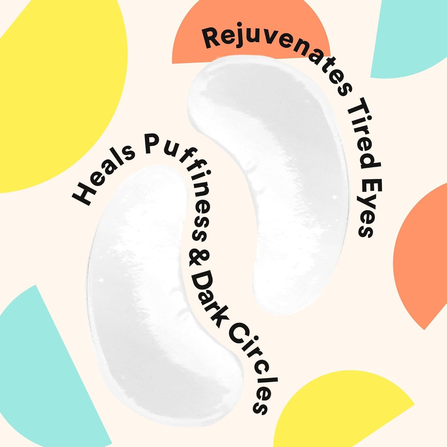 BLAQ Eye Mask, Eye Masks for Dark Circles and Puffiness, Under Eye Mask with Snow Mushroom, Green Tea Extract, Brown and Red Algae, Vegan and Cruelty-Free Under Eye Masks, Snow Circles, 5-Pack