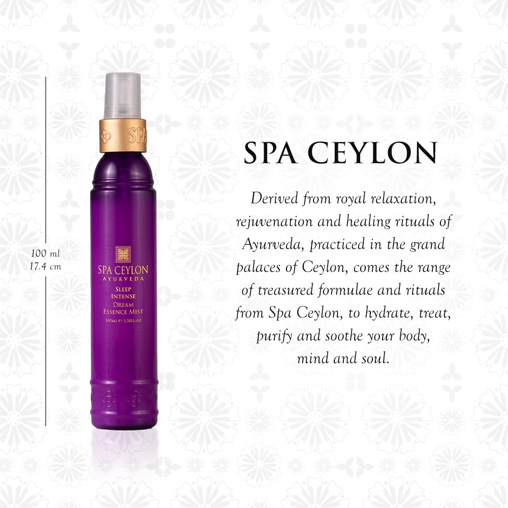 SPA CEYLON Sleep Intense Dream Essence Mist, All-Natural Skin Care Spray for Bedtime Ritual, Calming Body & Fragrance Mist, Suitable for All Skin Types, 100ml