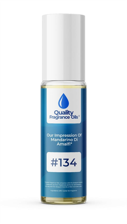 Quality Fragrance Oils' Mandarino Di Amalfi Impression #134 | Long-Lasting Perfume Oil, Alcohol-Free, Strong Scent, 10ml Roll-On | Affordable Alternative to Designer Fragrances