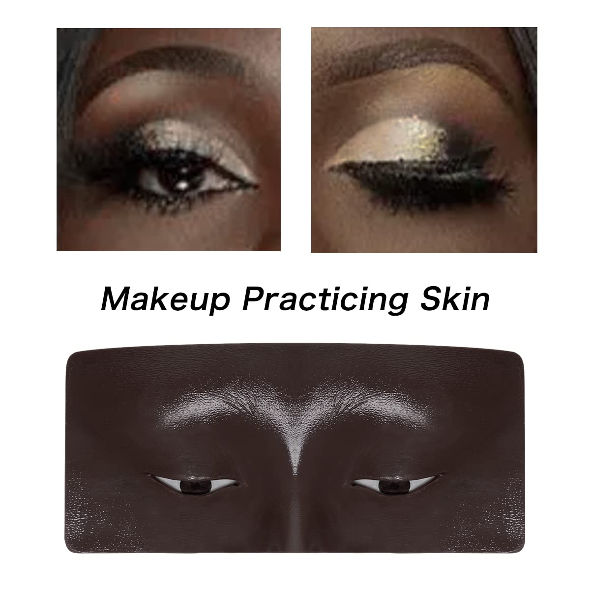 Makeup Mannequin Face, 3D Silicone Makeup Practice Face/Makeup Mannequin Face, Come with Makeup Brush, Makeup Removal, Cleanser&a Velour Bag, for Professional Makeup Artists/Beginners