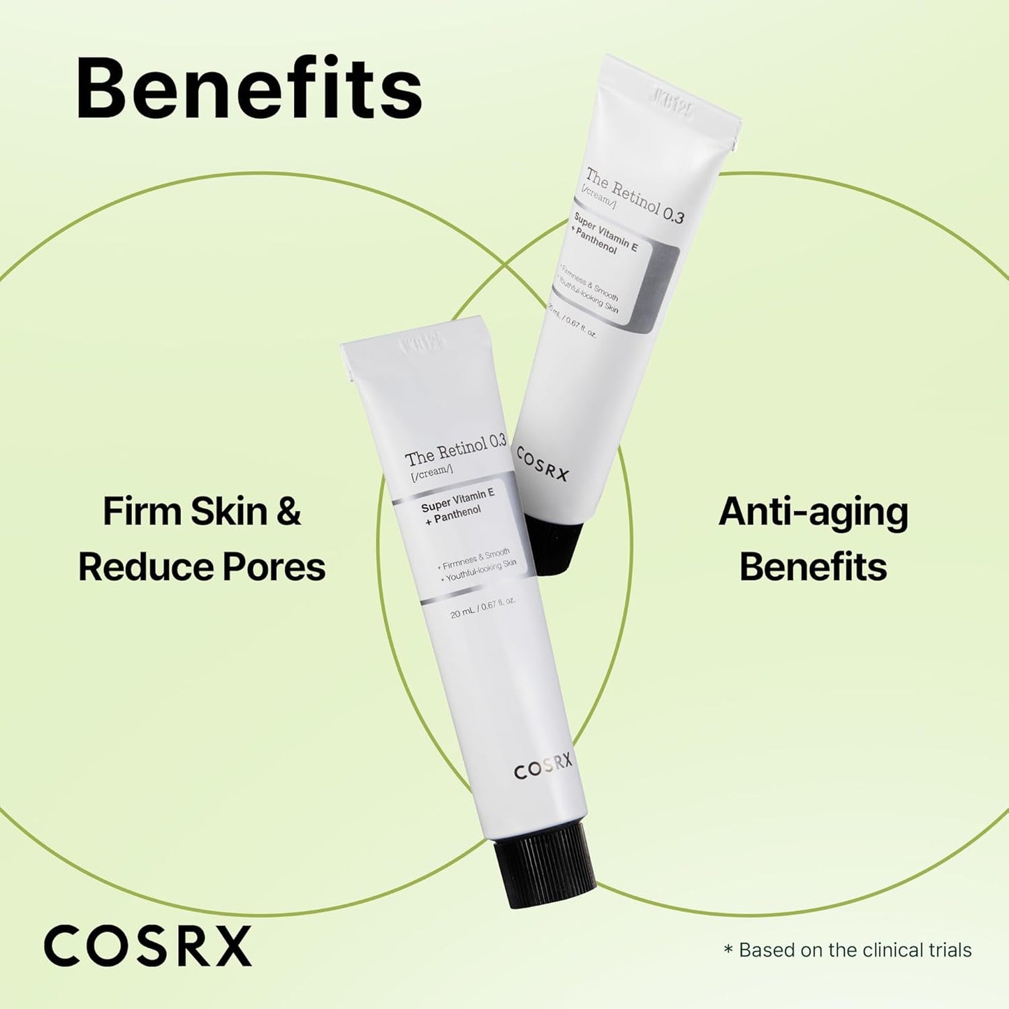 COSRX Retinol Cream, 0.67 Oz, Anti-aging Eye & Neck Cream with Retinoid Treatment to Firm Skin, Reduce Wrinkles, Fine Lines, Signs of Aging, Gentle Daily Korean Skincare (Retinol 0.3% Cream)