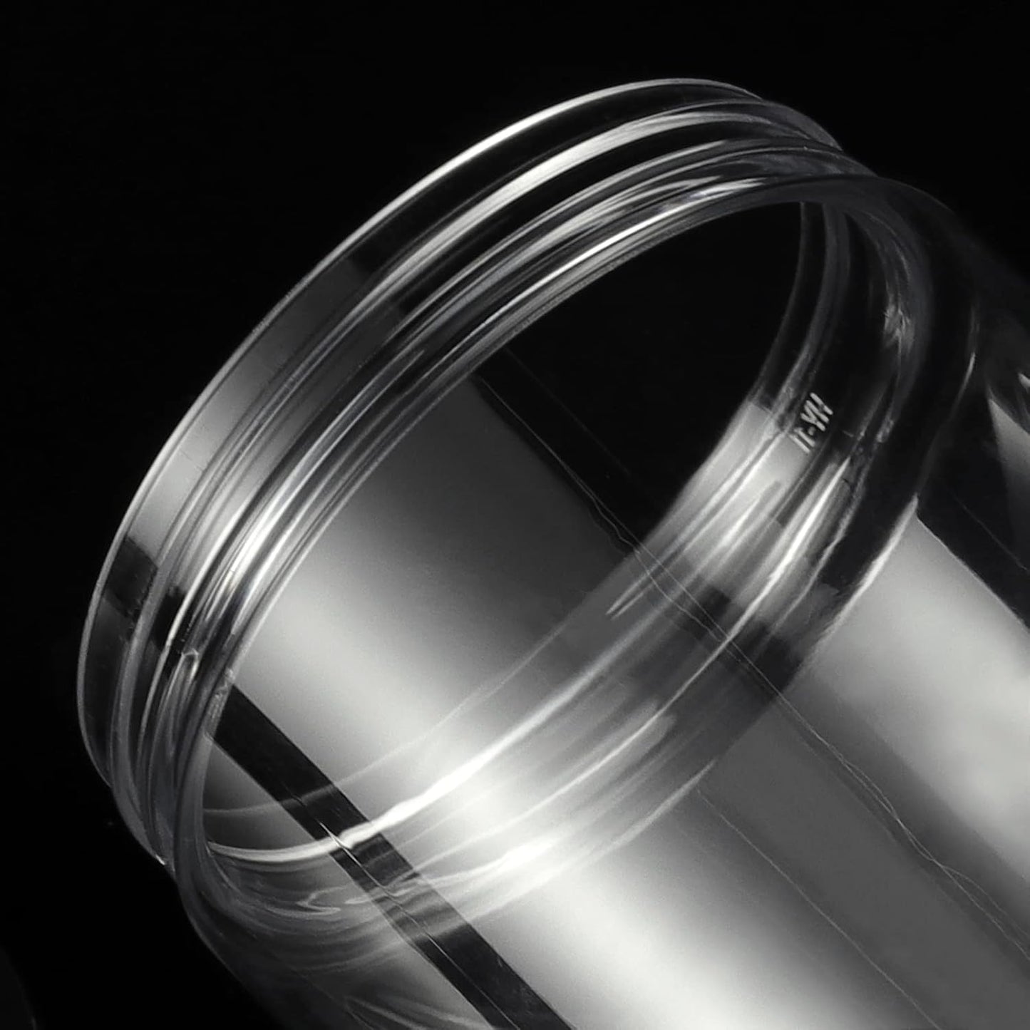 JEUIHAU 46 Pack 8 OZ Plastic Jars with Lids, Clear Empty Slime Storage Containers with Screw On Lids, Plastic Cosmetic Containers for Slime Making, Food, Beauty Products, BPA Free