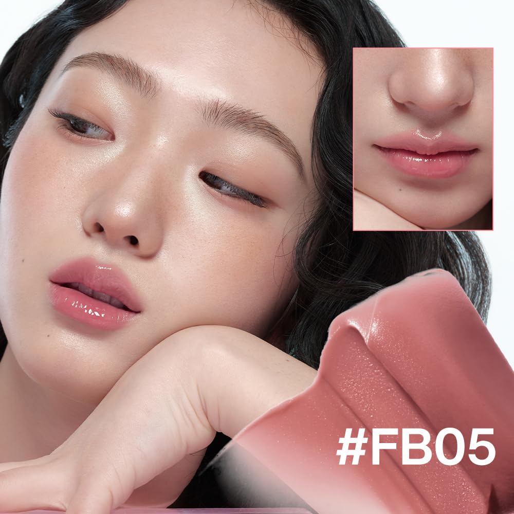 INTO YOU Frozen Glow Lip Balm, Hydrating Lip Gloss, Shine Finish, Nourishing Sheer Tint Pudding Pot with Vitamin E and Seed Oil, Plumping, Moisturizing Lip Makeup, 0.18oz, FB05 Rose Mauve