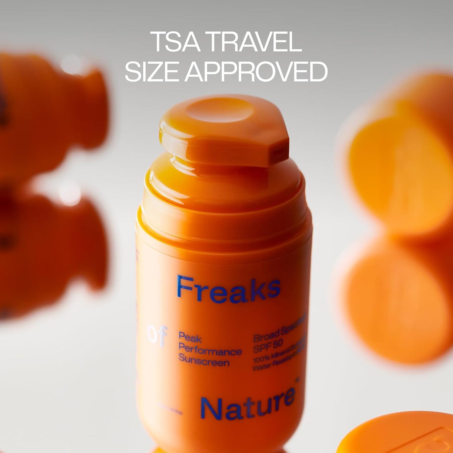 Freaks of Nature Peak Performance SPF 50 | 100% Mineral Sunscreen | Lightweight, Fast-Absorbing, 80-Min Water-Resistant | Plant-Based, Eco-Friendly, Reef-Safe, Cruelty-Free | All Skin Types| 1.7 oz