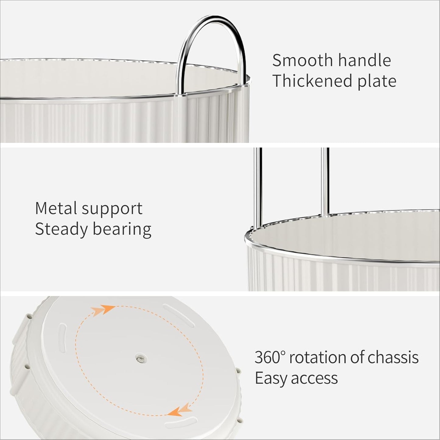 Rotating Makeup Organizer for Vanity, 2 Tier High-Capacity Skincare & Makeup Storage, Perfume Organizer, Cosmetic Dresser, Countertop 360 Spinning