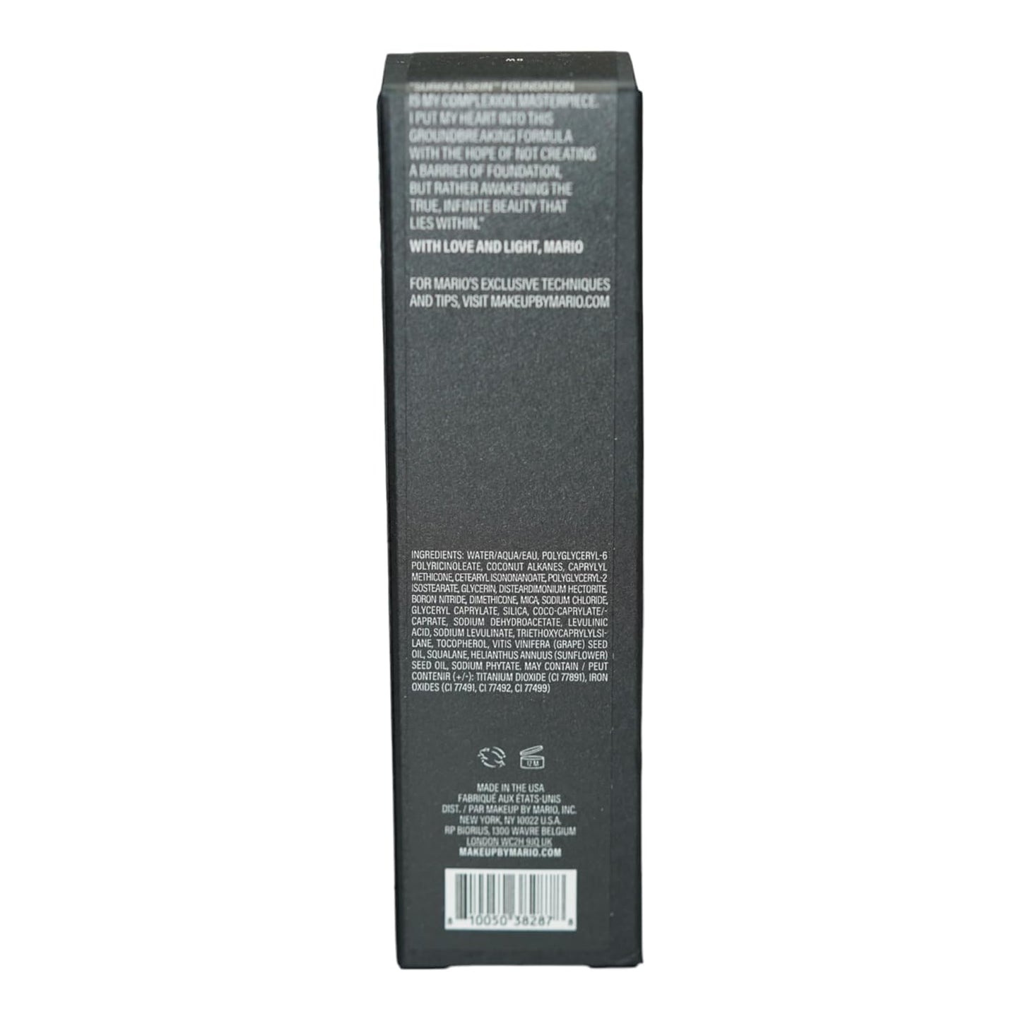 MAKEUP BY MARIO SurrealSkin Liquid Foundation, Liquid Formula, Vegan, Long-wearing coverage, Hydrating, Natural Finish, Size 30 mL (6W - light medium with warm undertone)