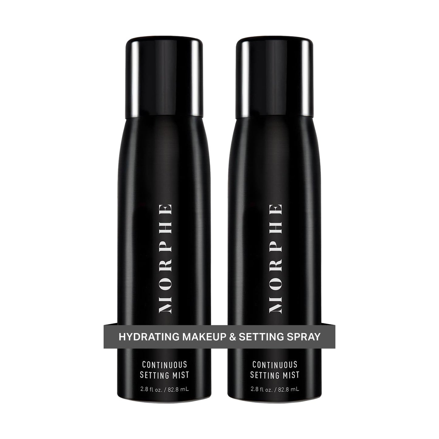 Morphe Continuous Setting Mist - Micro-Fine Makeup Setting Spray with a Natural Radiant Finish - Helps Makeup Resist Caking or Fading & Increases Wear of Foundation (2 Count, 2.8 fl oz)