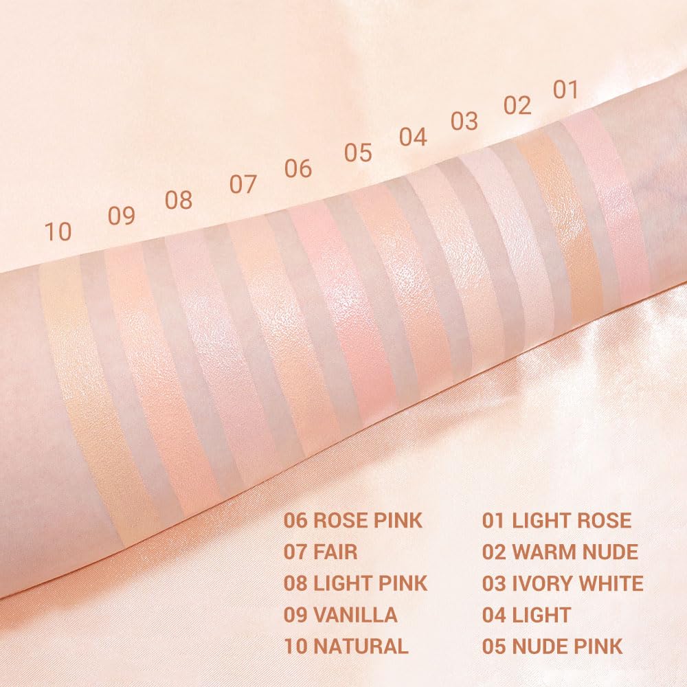 evpct under Eye Brightener, Nourishing Luminous under Eye Concealer Color Corrector for Dark Circles, Waterproof Naturactor Concealer Pot make up for face Eye Ring corrector de ojeras, 02# Warm Nude