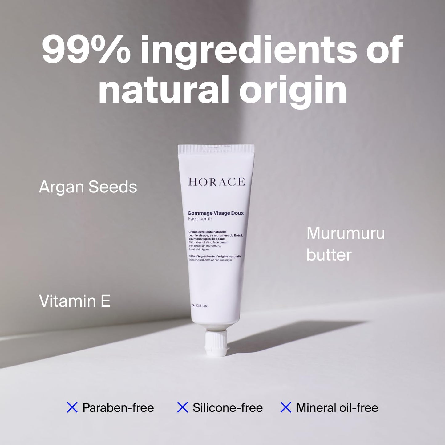 HORACE Gift Set with Purifying Face Cleanser, Gentle Face Scrub, and Mattifying Face Moisturizer - Skincare Set for Cleansing and Hydrating