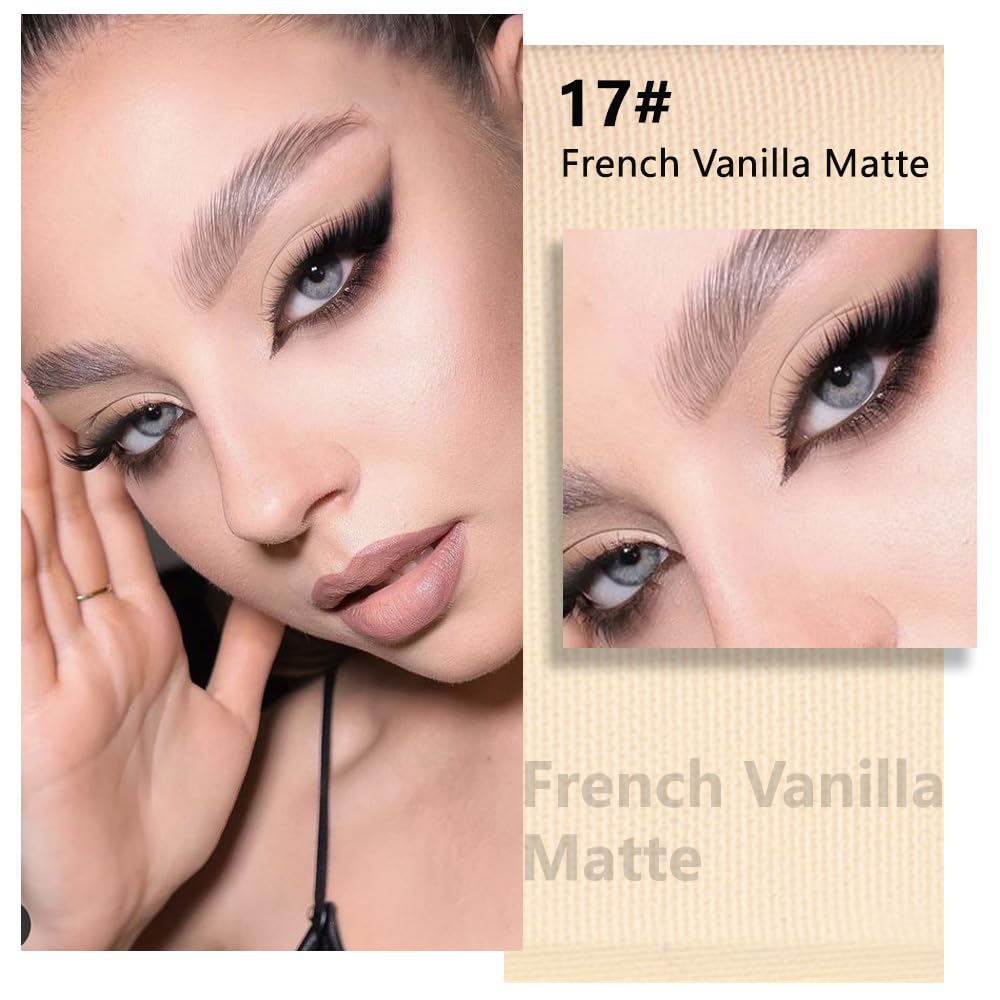 Buildable Matte Eyeshadow Makeup Palette Single - French Vanilla Shades | Creamy Pressed Powder for Easy Blending | Mini Travel Palette for Women | Everyday Natural Eye Makeup