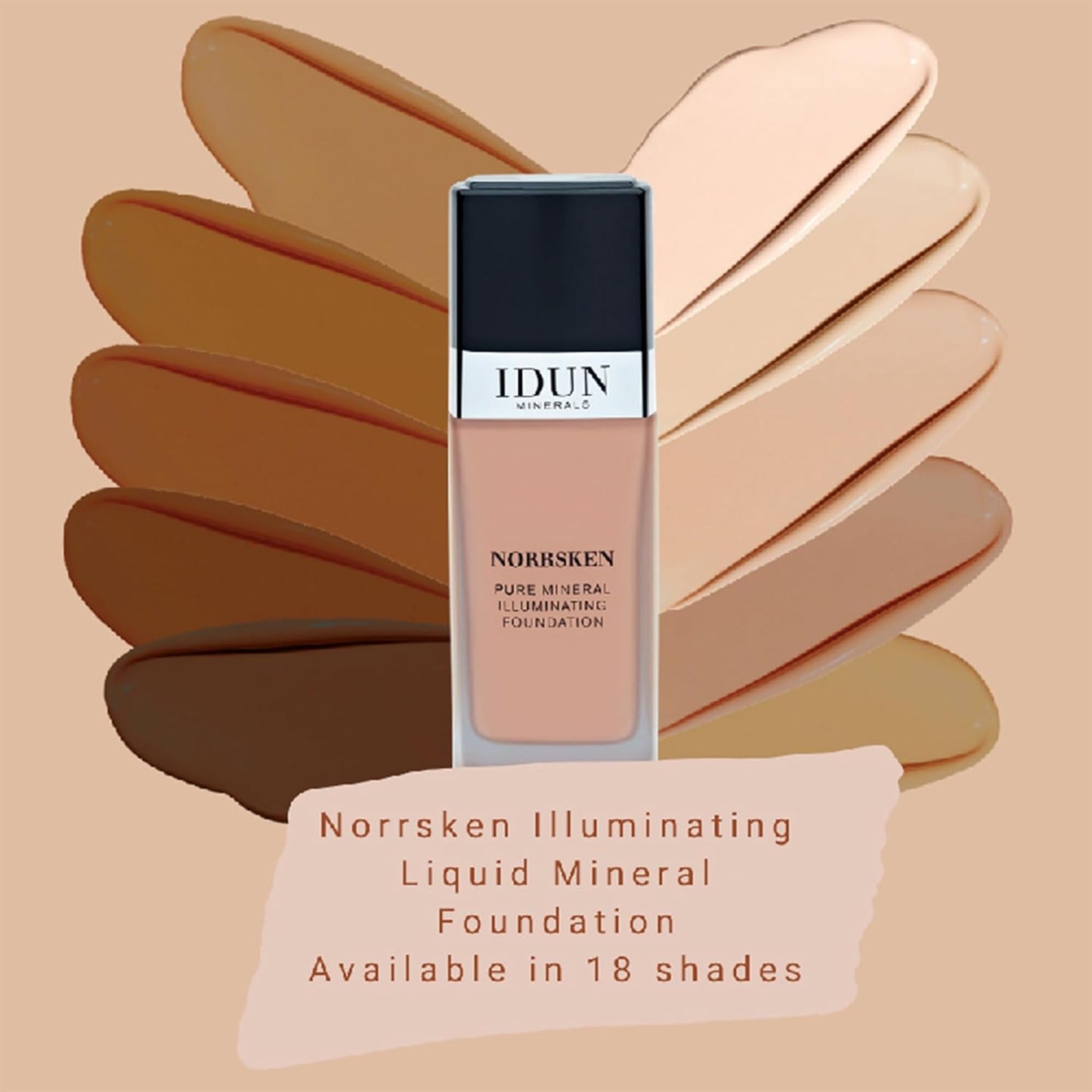 Liquid Norrsken Foundation - Silky Smooth Coverage - Luminous, Dewy Finish for Dry and Dull Skin - Water Resistant and Vegan Makeup - 227 Helga - Neutral Deep - 1.01 oz