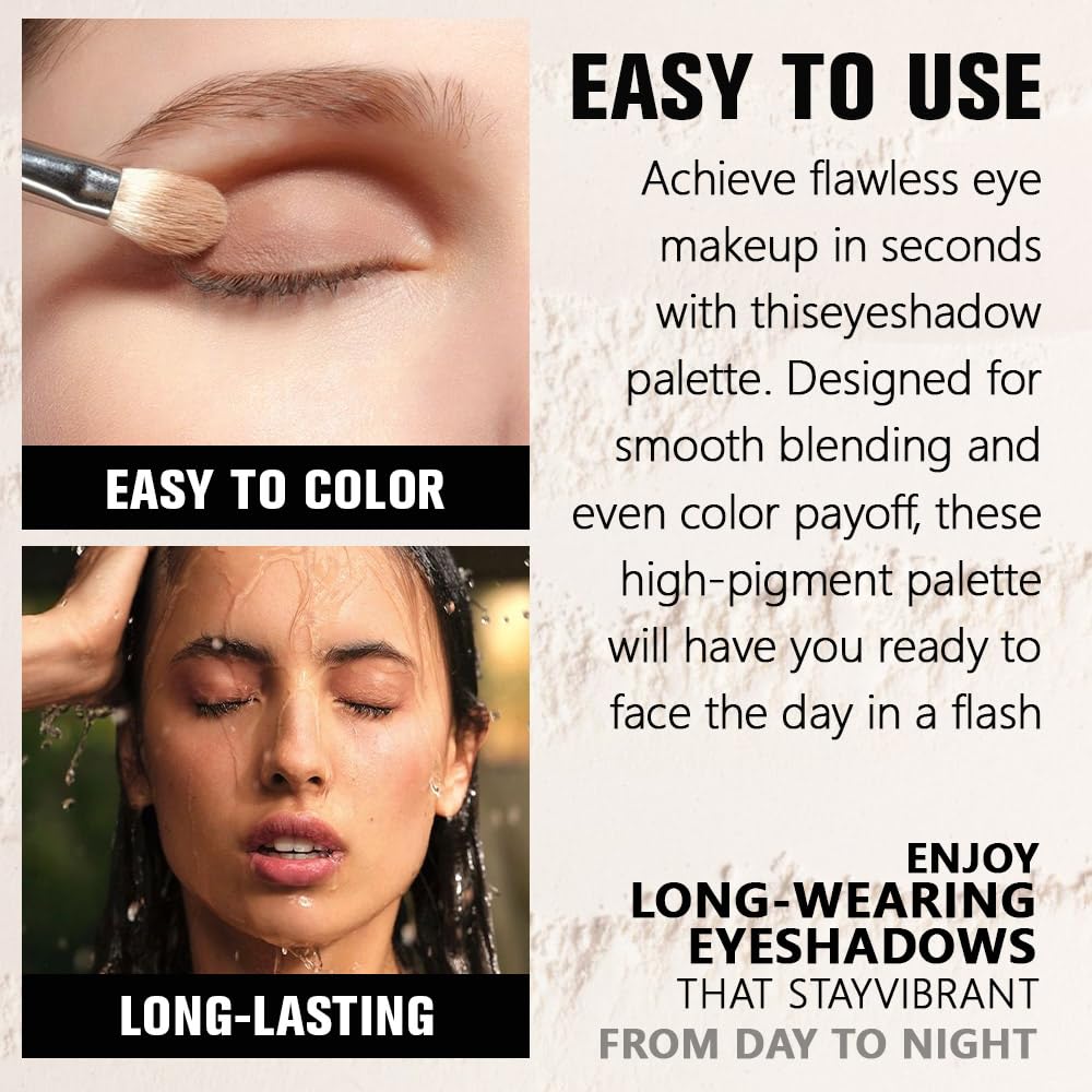 Eggplant Matte Eyeshadow Palette for Women, Single Monochrome Eye Shadow Makeup, Shiny Pressed Powder, Blendable Natural sombras para ojos, Holographic,Vegan,Travel -15