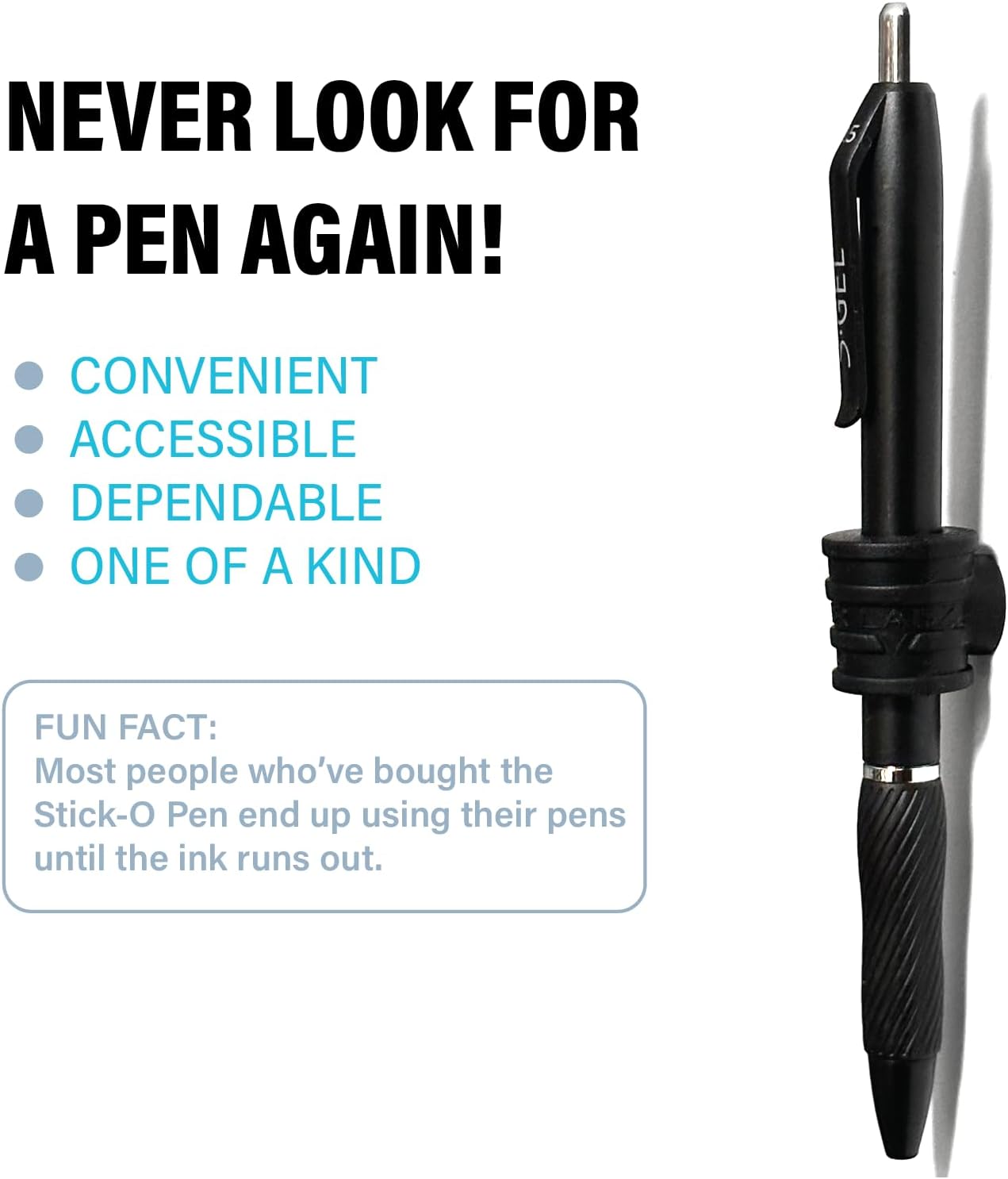 Stick-O Pen Magnetic Pen Pencil Holder - Holds Most pens, pecils and Thin Markers. Ideal for Fridge, Task Boards, Workshops, Classrooms, Offices and Kitchens. (Five Pack)