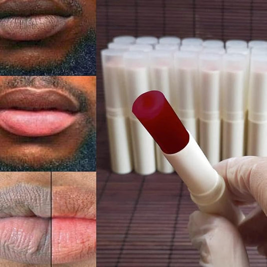 2PC Lip Balm Fade Dark Pigment Whitening Moisturizing Lip Hyaluronic Acid Exfoliating Dead Skin Lightening Lip Care (Red)