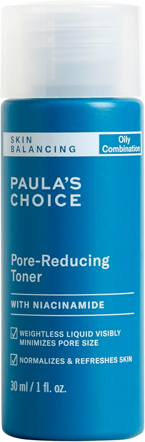 Paula's Choice SKIN BALANCING Pore-Reducing Face Toner for Combination and Oily Skin, Minimizes Large Pores, Controls Oil & Shine, Suitable for Acne-Prone Skin, Travel Size, 1 Fl Oz Bottle