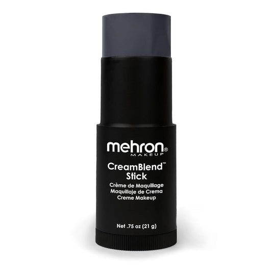 Mehron Makeup CreamBlend Stick | Face Paint, Body Paint, & Foundation Cream Makeup | Body Paint Stick .75 oz (21 g) (Monster Grey)
