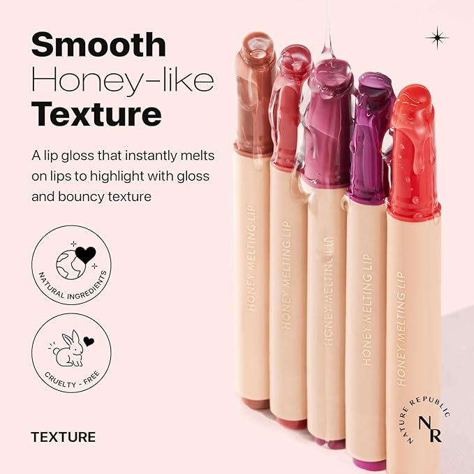 Nature Republic HONEY MELTING LIP 6-10 (06 COCONUT) K-BEAUTY, Lip Plumper, Tint, Balm, Korean, Lip Gloss, Cute, Glow