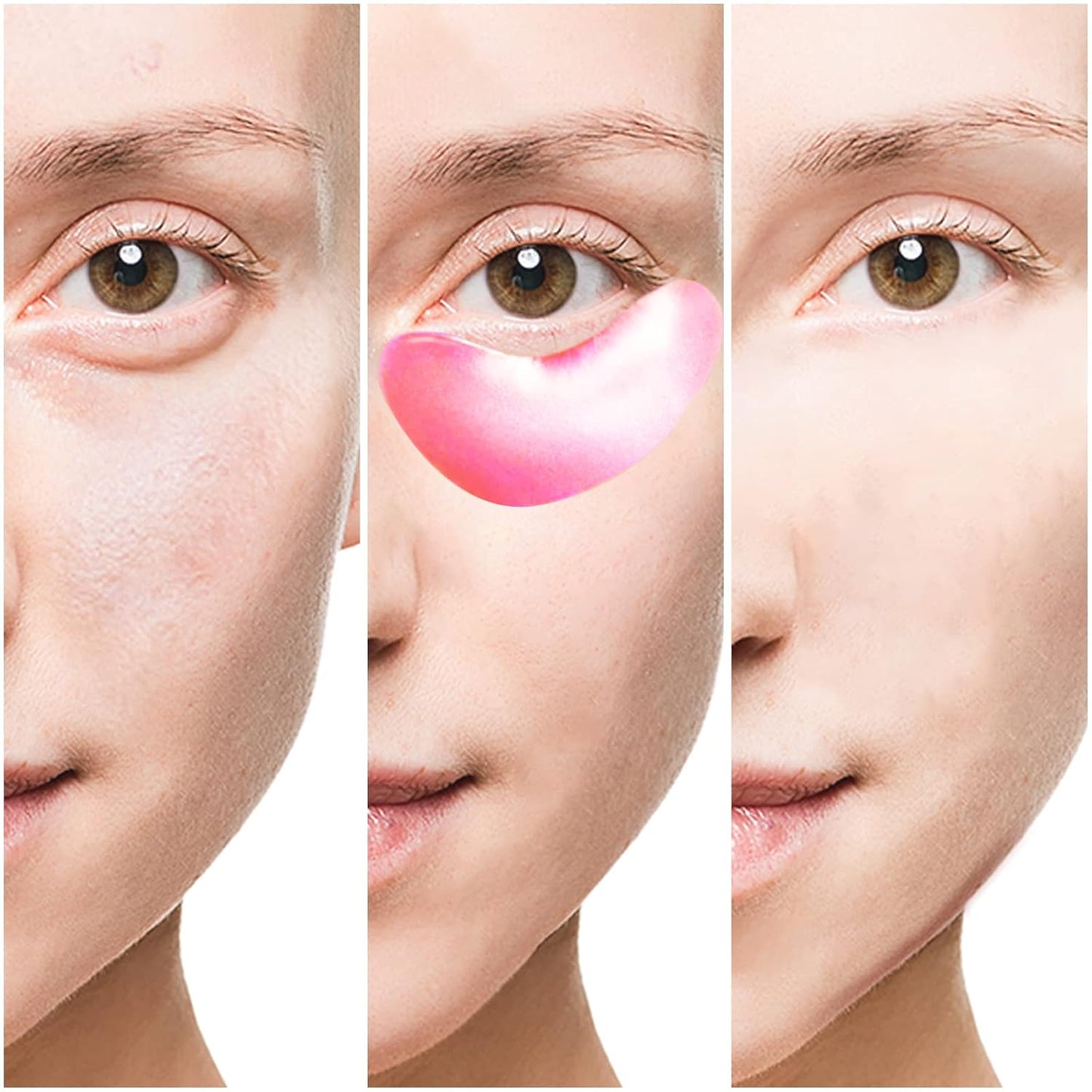 Pink Collagen Eye Mask, 30 Pairs Crystal Gold Under Eye Patches For Puffy Eyes and Dark Circles – Look Less Tired and Reduce Wrinkles and Fine Lines (Pink)