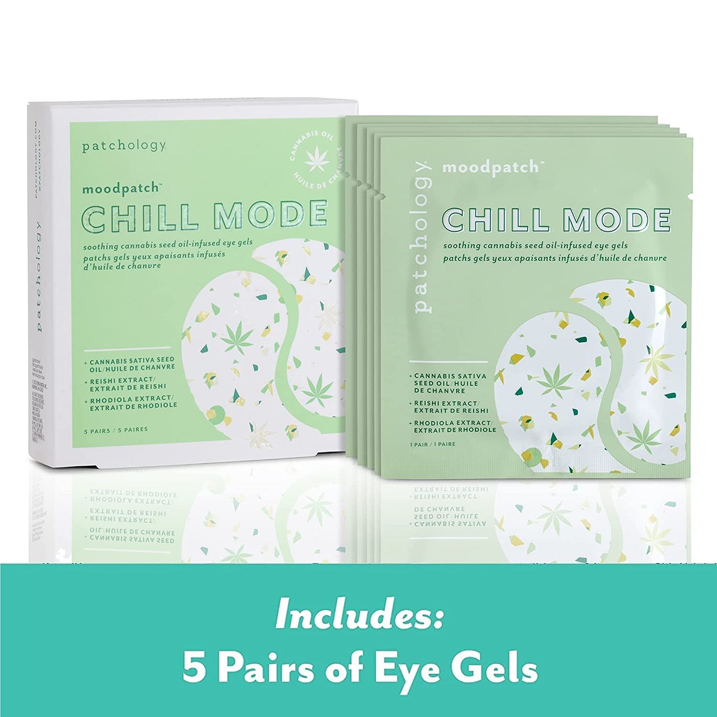 Patchology Chill Mode Hydrating Under Eye Patches - Under Eye Mask For Dark Circles and Puffy Eyes Care, Treatment & Moisturizer - Eye Bags, Puffiness & Wrinkles Reducer (5 Pairs)