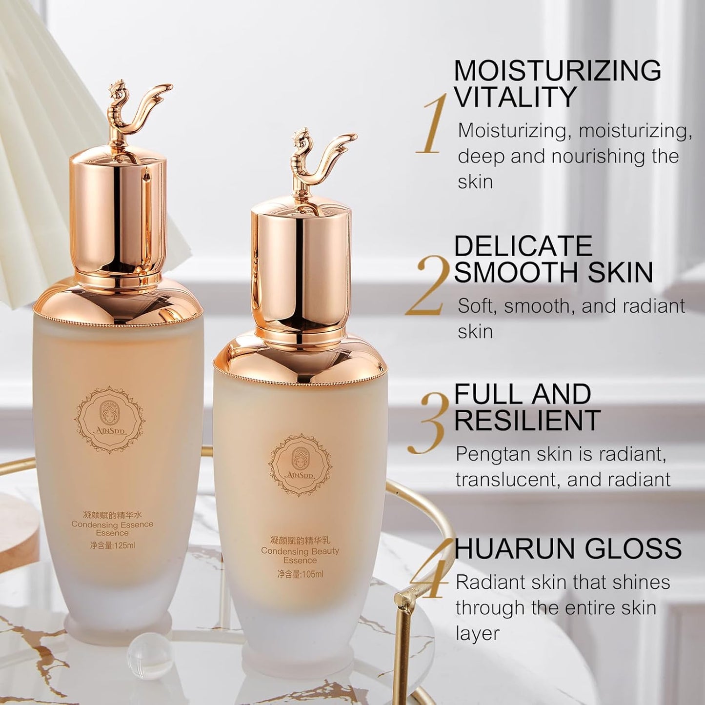 Condensing Beauty Nine-Pieces Skin Care Set kit Women Beauty Gift with Cleanser, Toner, Serum, Lotion, Eye Cream, Face Cream, BB Cream for Birthday, Christmas Day and Valentine's Day