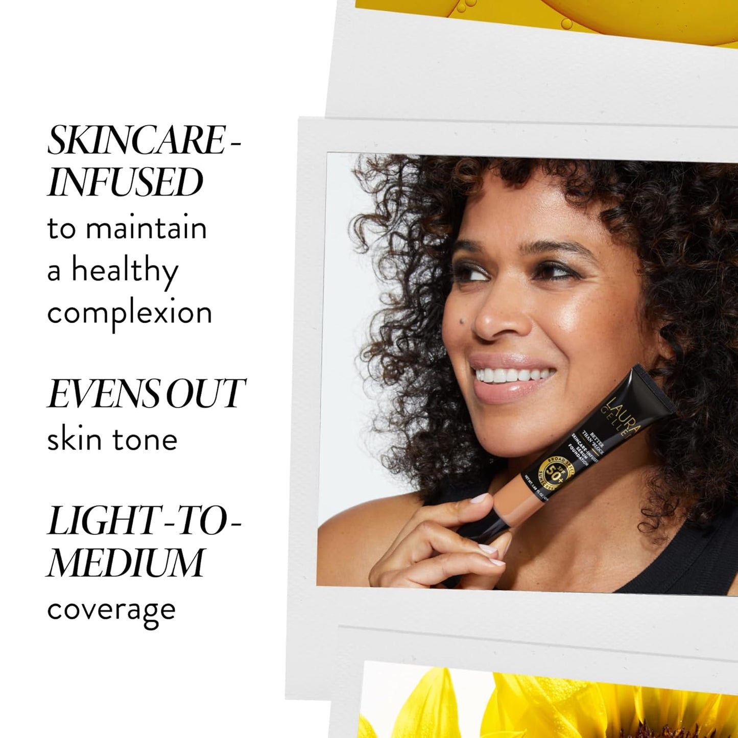 LAURA GELLER NEW YORK Better Than ‘Block Skincare-Infused Serum Foundation with Broad Spectrum SPF 50+, Golden Medium