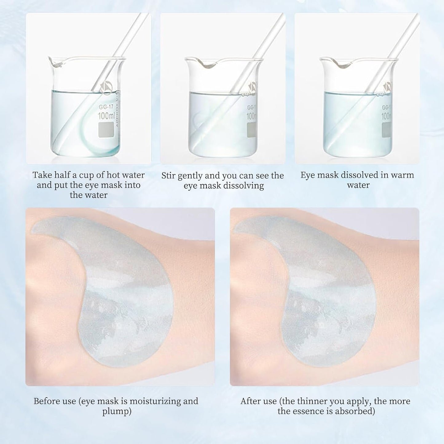 Under Eye patches (64 pcs)-Brightening Eye Mask with Hyaluronic Acid, Cooling Eye Care for Puffy Eyes & Dark Circles Treatments,Reduce Under Eye Bags and Smooth Wrinkles