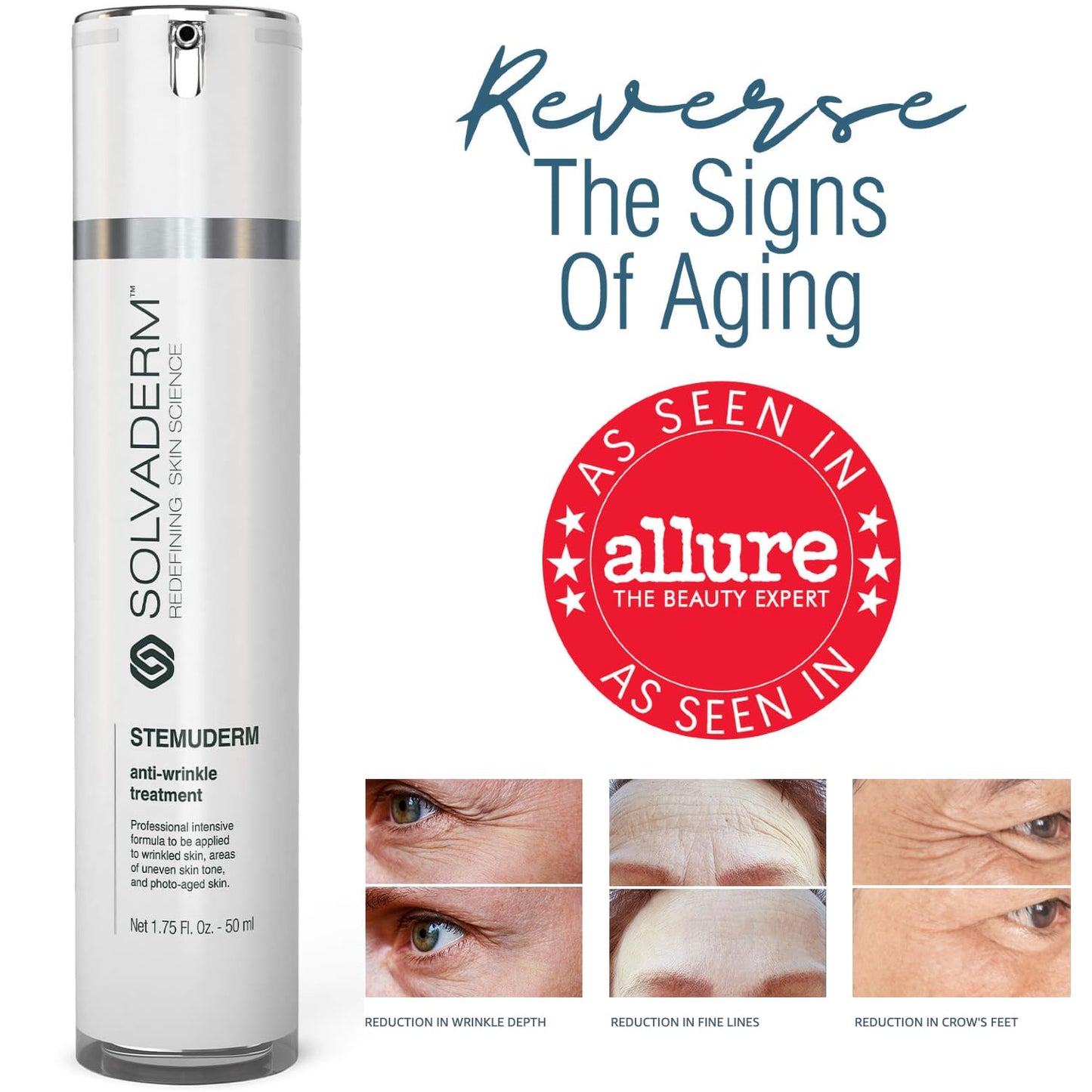 Stemuderm Face & Eye Cream - Anti Aging Skincare - Daily Moisturizer for Fine Lines, Wrinkles & Eyebags - Supports Production of Collagen & Elastin - Organic Stem Cell Complex - 1.7 oz (Pack of 2)