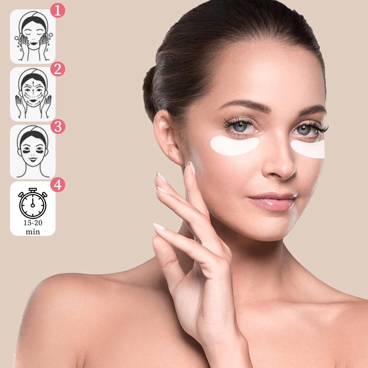 12pcs Reusable Under Eye Patchs Topical Eye Gel Pads for Dark Circles and Puffy Eyes Under Eye Mask Patches Reduce Wrinkles and Fine Lines Eye Bags for Skin Eye Puffiness Care Accessories