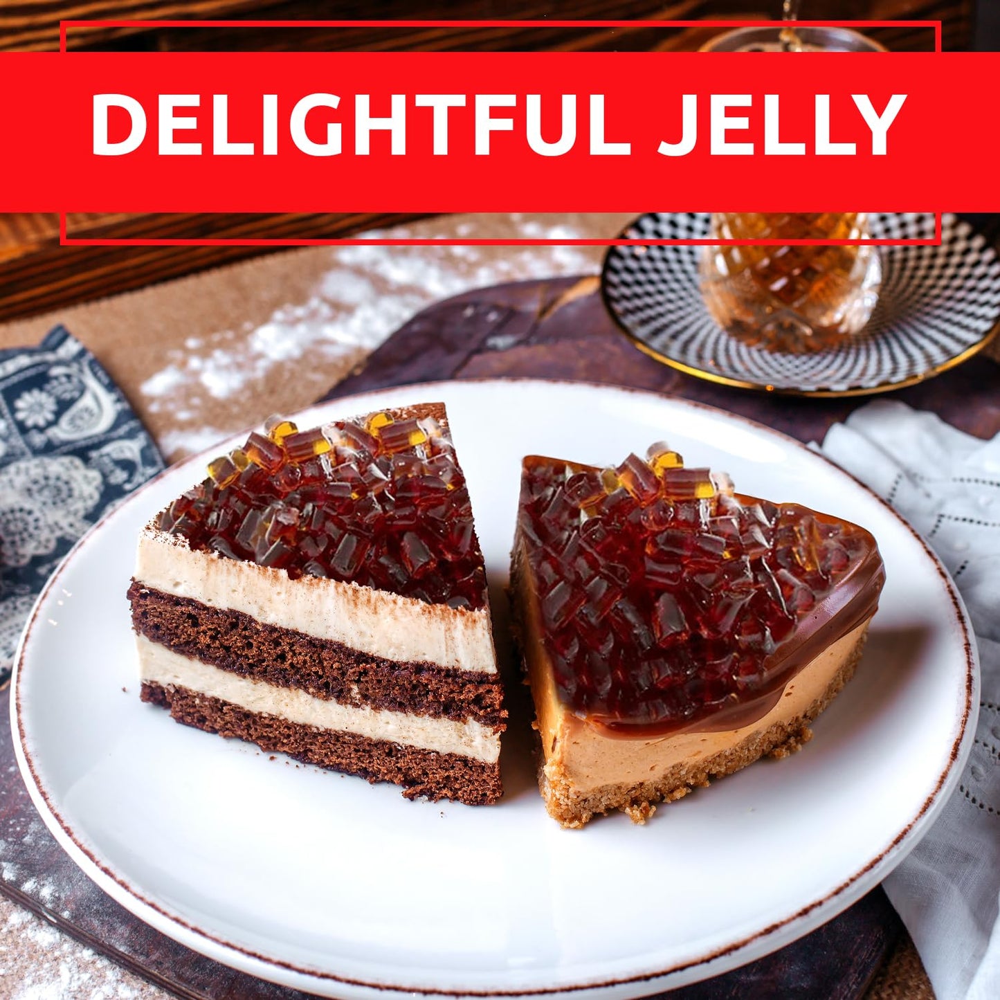 Fanale Coconut Jelly Topping nata de coco for Bubble Tea 400 g | Brown Sugar Jelly | for Boba Tea, Smoothies, Slushes, Desserts 400g