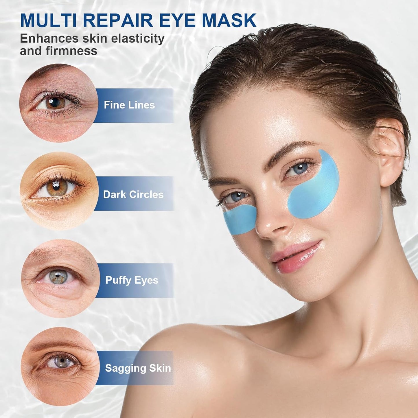 Hyaluronic Acid Under Eye Patches, 60PCS Eye Masks For Dark Circles And Puffiness Eye Gel Pads Deep Hydration Intensive Nourishment Skin Care at Home