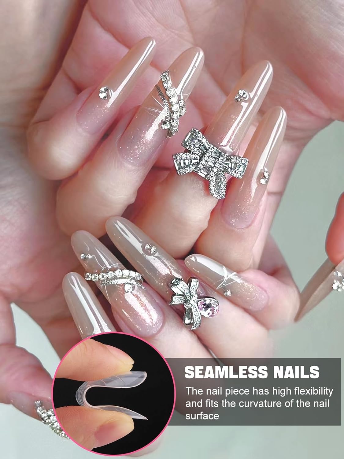 EBANKU 96PCS Clear Matte Dual Nail Forms Kit Full Cover Nail Mold Tips Acrylic Nail Extension Tools 4 Styles 12 Sizes Scale for Poly Gel Nail Art Salon Nails Design