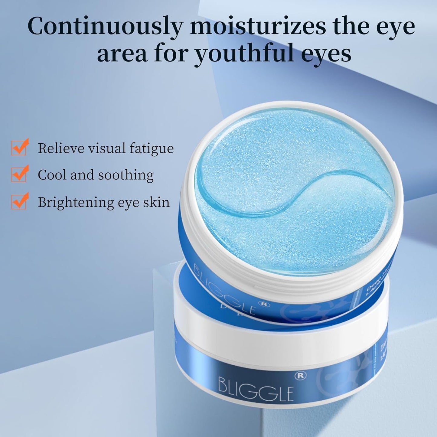 Under Eye patches (64 pcs)-Brightening Eye Mask with Hyaluronic Acid, Cooling Eye Care for Puffy Eyes & Dark Circles Treatments,Reduce Under Eye Bags and Smooth Wrinkles