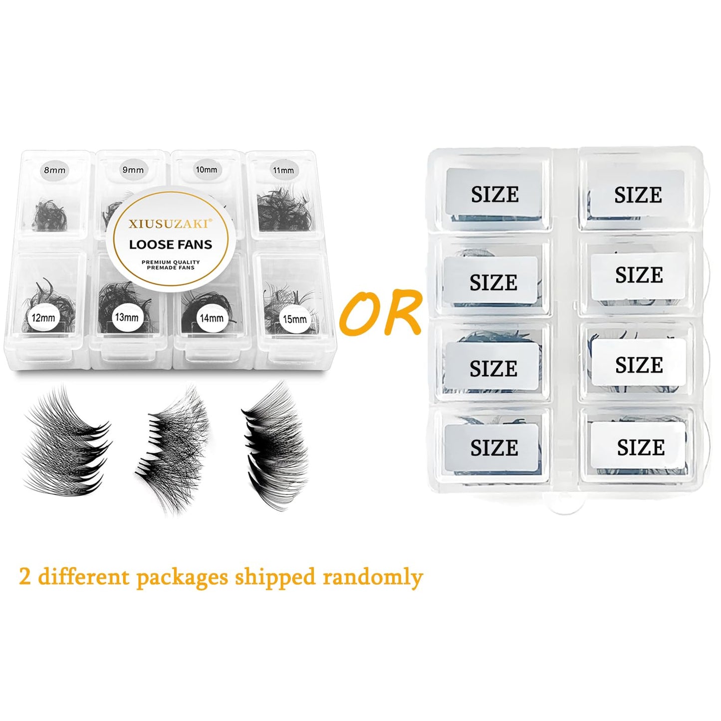 Premade 600 Lash Fans 12D Volume Eyelash Extensions 0.07mm D Curl Mix 8-15mm Fluffy Soft