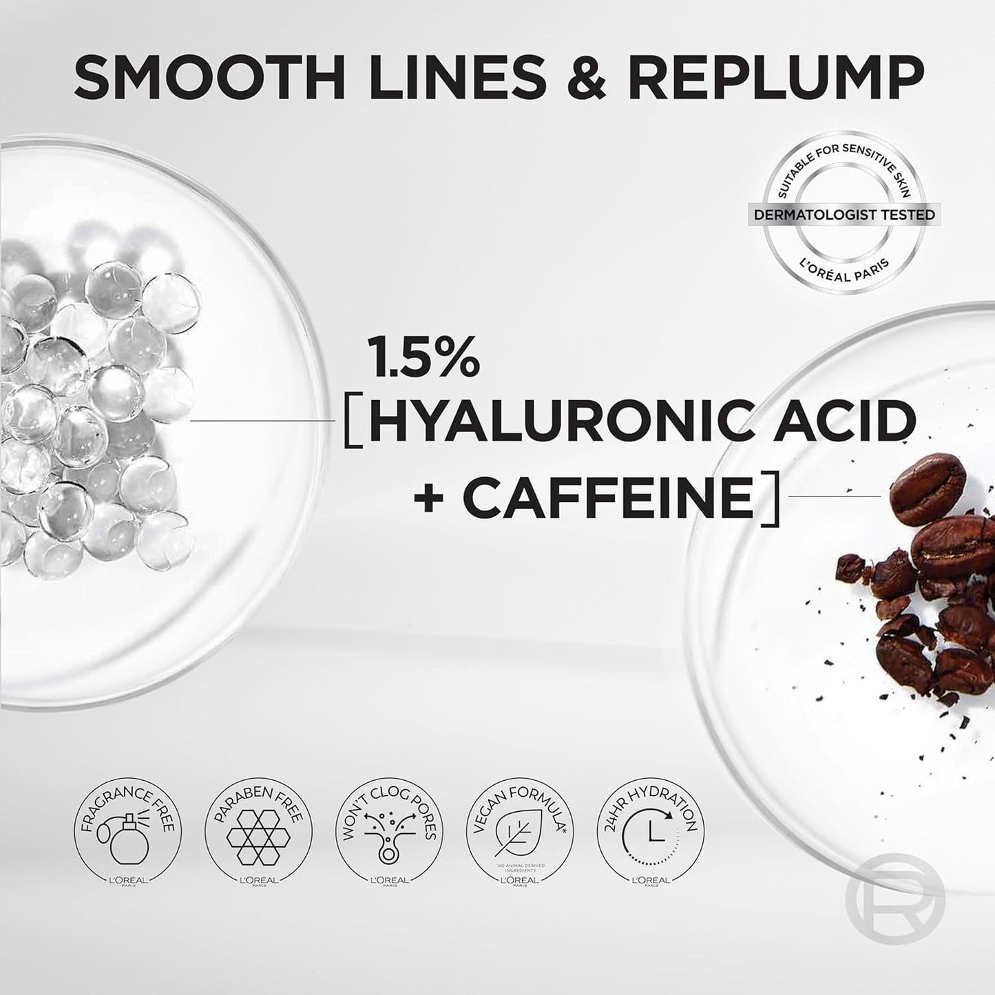 L’Oréal Paris True Match Radiant Serum Concealer, Brightening Under Eye Concealer Make Up with 1.5% Hyaluronic Acid and Caffeine, N2, 0.33 Oz