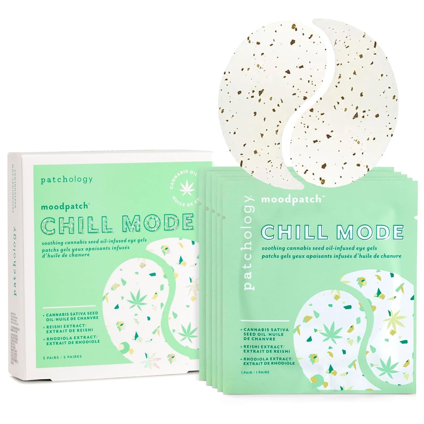 Patchology Chill Mode Hydrating Under Eye Patches - Under Eye Mask For Dark Circles and Puffy Eyes Care, Treatment & Moisturizer - Eye Bags, Puffiness & Wrinkles Reducer (5 Pairs)