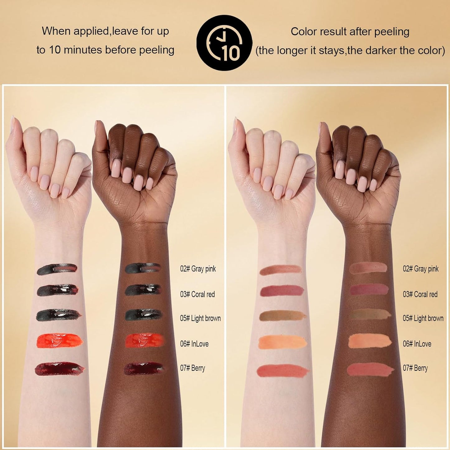 KISSIO Lip Liner Stain,Peel Off Lip Liner,Transfer Proof,Long Lasting and Waterproof,Lips Tint Tattoo,Natural Makeup Stain,Matte Finish,Coral red