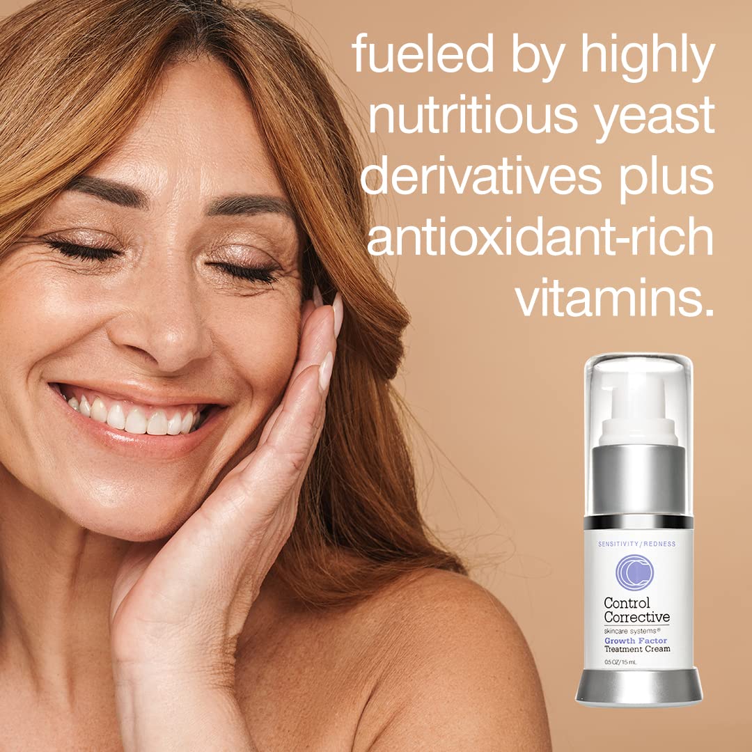 CONTROL CORRECTIVE Growth Factor Treatment Cream, 0.5 Oz - An Elegant Facial Cream For Calming Down Skin After Peels, Microdermabrasion Or Retinol Usage, Diminishes Visible Scars, Soothes Irritation