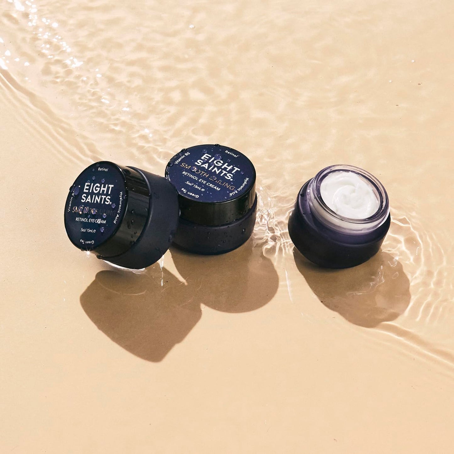 Eight Saints Retinol Eye Cream, Natural & Organic, For Smoothing Fine Lines and Wrinkles and Improve Skin Tone, 0.5 Ounces