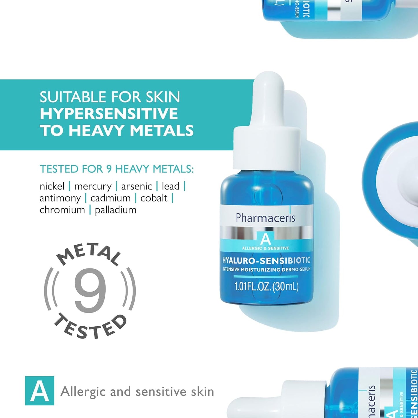 Intensive Moisturizing Serum - Instant Hydration Hyaluronic Acid, Prebiotic & Niacinamide Light Weight Moisturizer for Glow Skin, HYALURO-SENSIBIOTIC