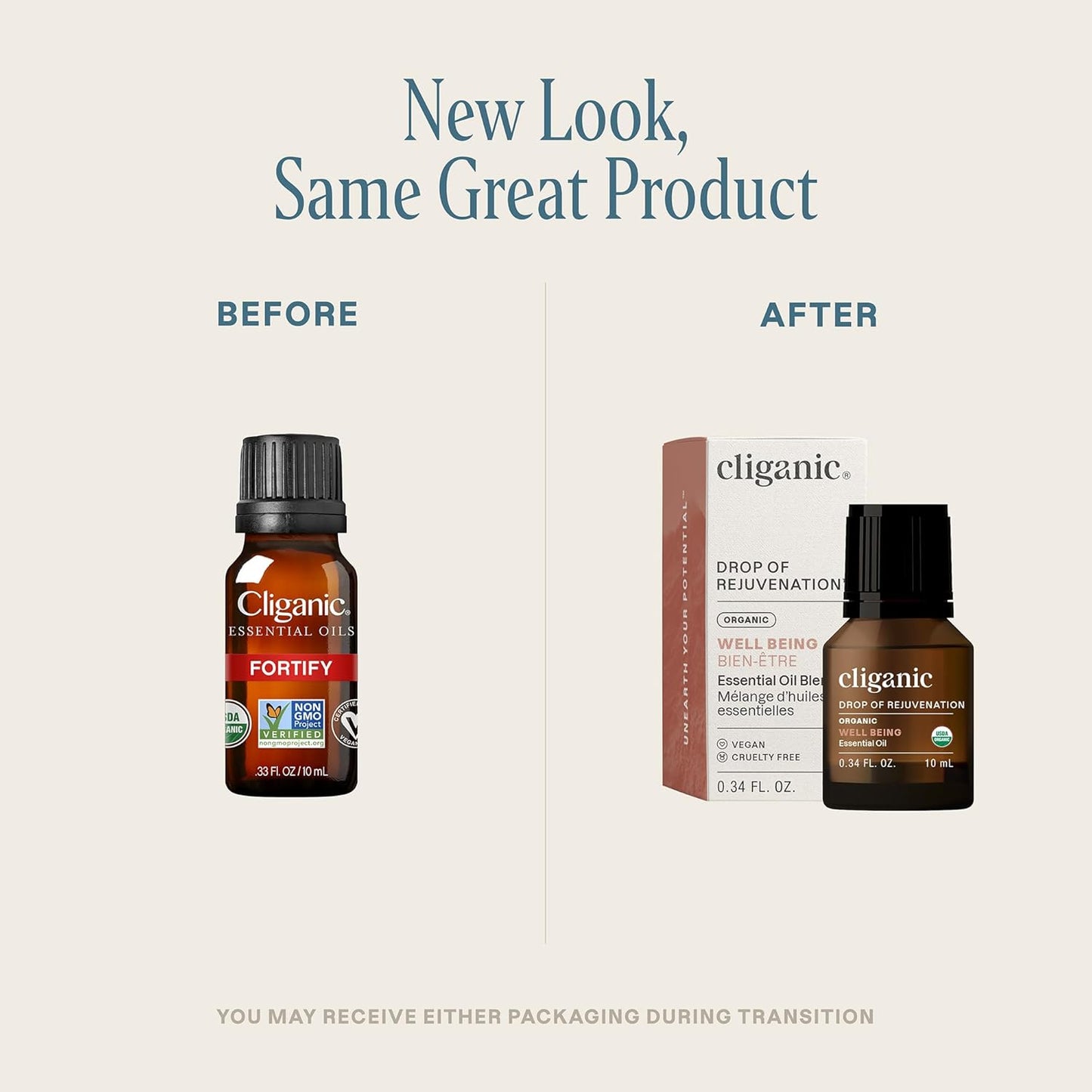 Cliganic Organic Essential Oils Blend - Well Being - Drop of Rejuvenation (Packaging May Vary)