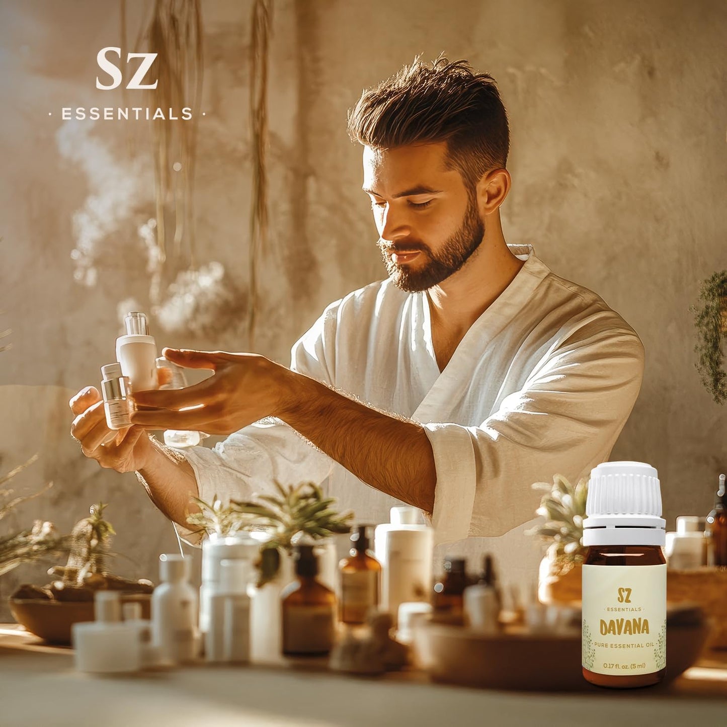 Davana Essential Oil - 100% Pure & Undiluted - Extracted from Artemisia Pallens- Sweet and Sour, Dried-Fruity, and Watermelon-Like Aroma Therapeutic Grade & Vegan - 0.17 oz (5 ml)