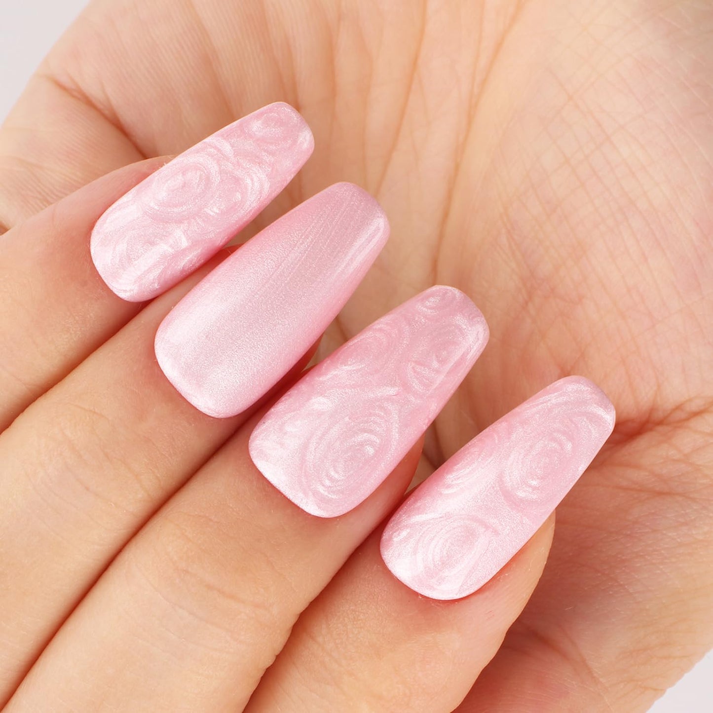 Light Pink Pearl Gel Nail Polish - 0.51 fl oz Pearl Peach Pink Shimmer Gel Polish for Manicure Salon or DIY Nail Art At Home - GP0028