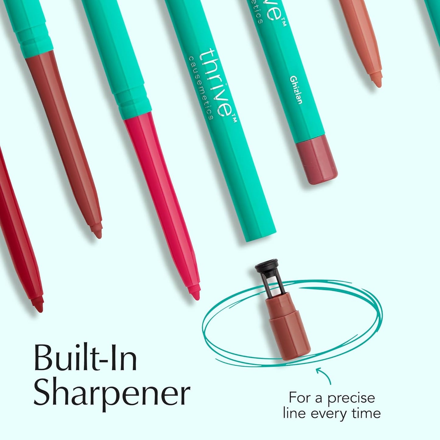 Thrive Causemetics Lip Filler Long-Wearing + Plumping Lip Liner, Shea Butter Hydrating Lip Plumper Retractable Lip Liner Pencil, Built In Sharpener, Vegan & Cruelty Free, Erika (Terracotta)