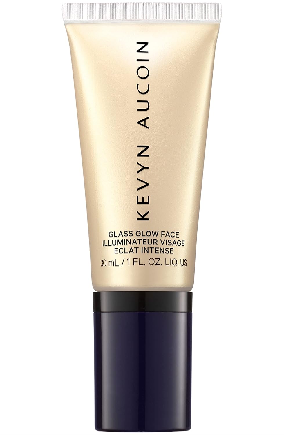 Kevyn Aucoin Glass Glow Face, Solar Quartz: Multi-purpose universal dewy highlighter for face and body. Creates glowing youthful-looking hydrated skin with a glassy complexion. Makeup artist go to.