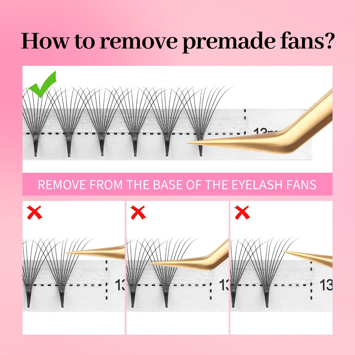 Premade Fans Eyelash Extensions 14D Volume Lash Extensions 0.03 Thickness Eyelash Extension C Curl Premade Lash Fans Mix 9-16mm Fluffy Soft Handmade Lash Fan(14D-0.03-C,9-16mm)