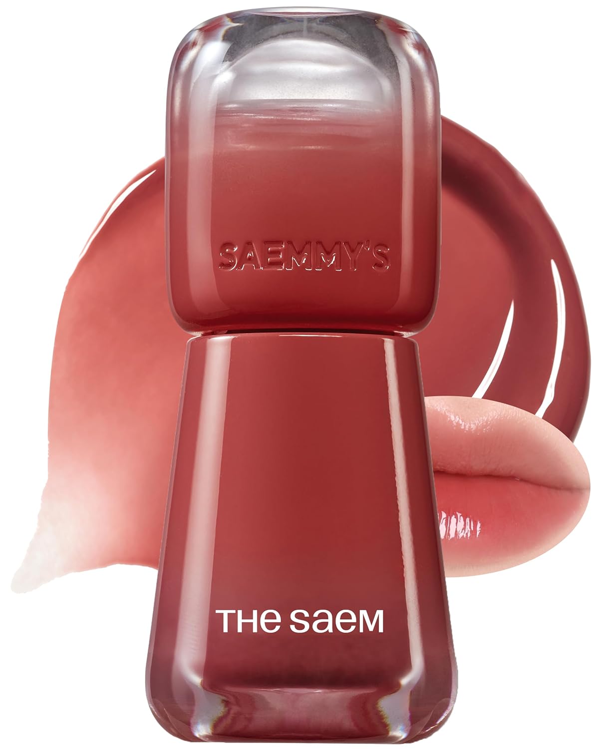 THESAEM Saemmy's Ade Shot Tint - Korean Lip Titnt, Water Gel Lip Stain with Plump Glowy Moisturizing Finish, Buildable Radiant Gloss, Long-Lasting Comfort, 0.1 fl.oz. (06 Apple Cinnamon)